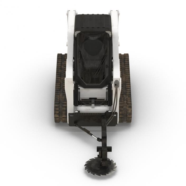 Compact Tracked Loader Bobcat With Brush Saw 3D model
