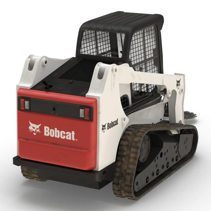 Compact Tracked Loader Bobcat With Brush Saw 3D model