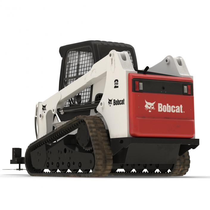 Compact Tracked Loader Bobcat With Brush Saw 3D model