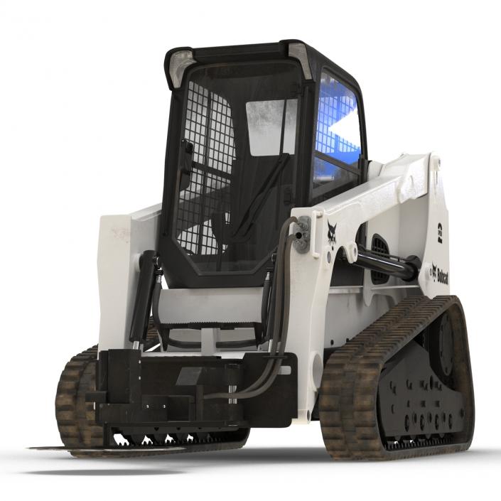 Compact Tracked Loader Bobcat With Brush Saw 3D model