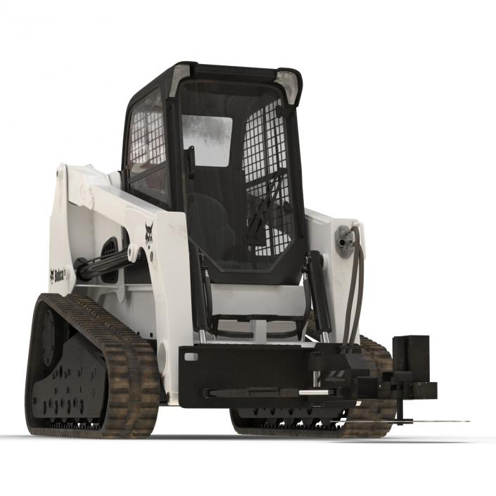 Compact Tracked Loader Bobcat With Brush Saw 3D model