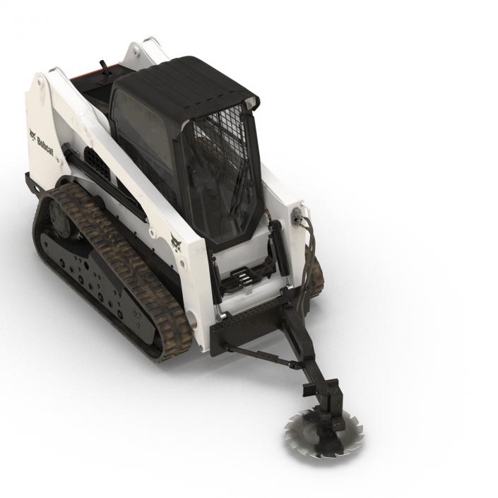 Compact Tracked Loader Bobcat With Brush Saw 3D model