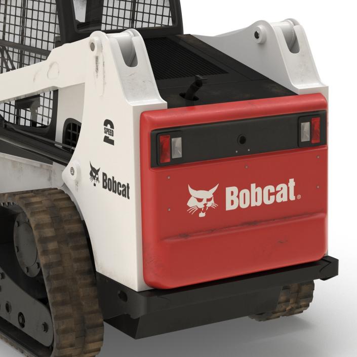 Compact Tracked Loader Bobcat With Brush Saw 3D model