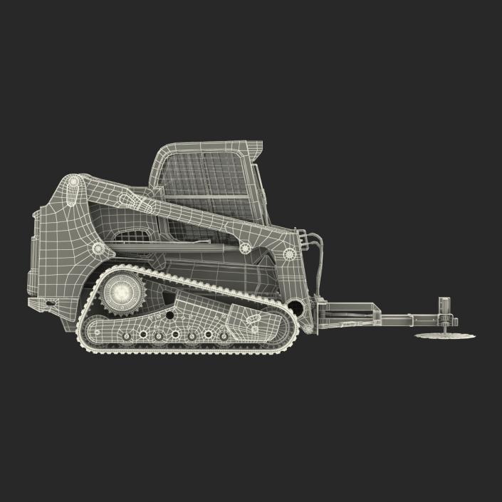 Compact Tracked Loader Bobcat With Brush Saw 3D model