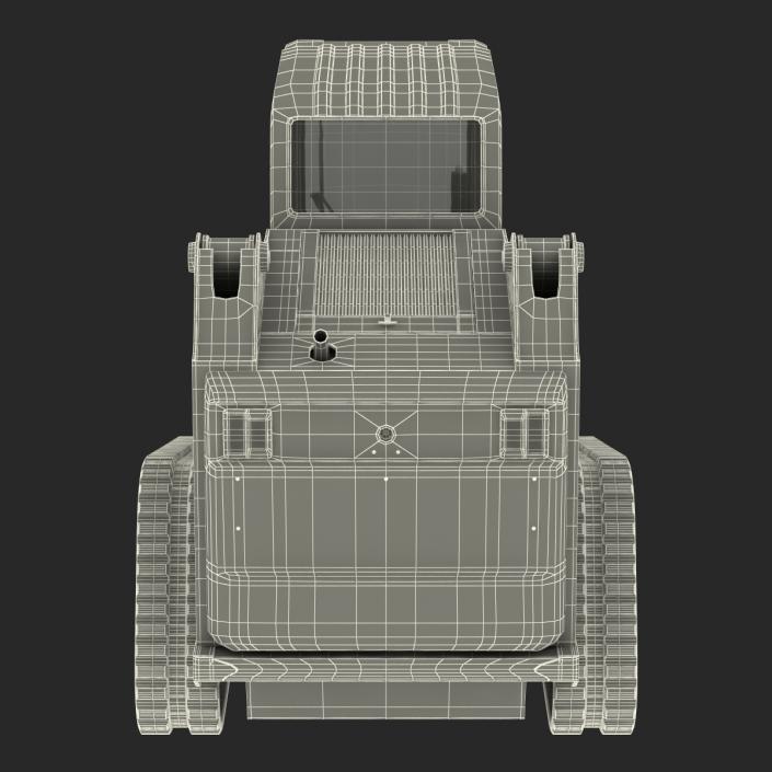 Compact Tracked Loader Bobcat With Brush Saw 3D model