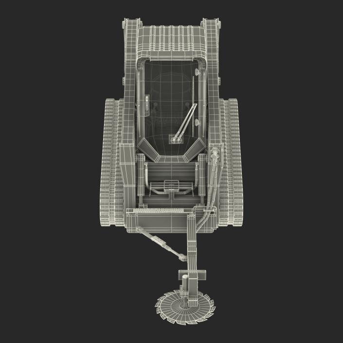 Compact Tracked Loader Bobcat With Brush Saw 3D model