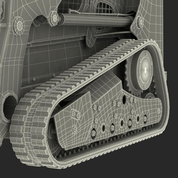 Compact Tracked Loader Bobcat With Brush Saw 3D model