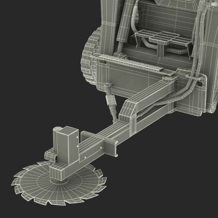 Compact Tracked Loader Bobcat With Brush Saw 3D model