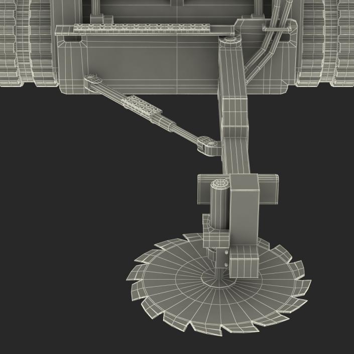Compact Tracked Loader Bobcat With Brush Saw 3D model