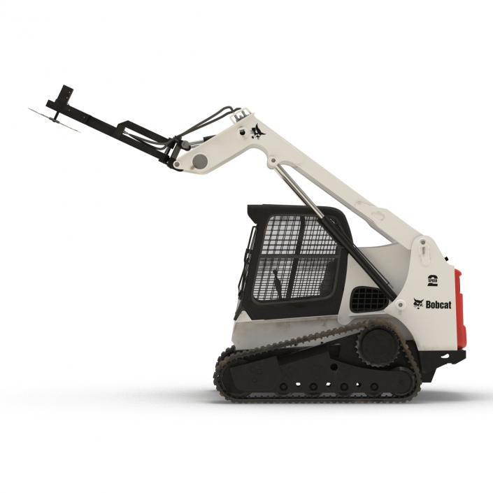 3D Compact Tracked Loader Bobcat With Brush Saw Rigged