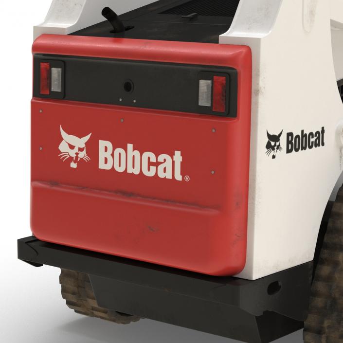 3D Compact Tracked Loader Bobcat With Brush Saw Rigged