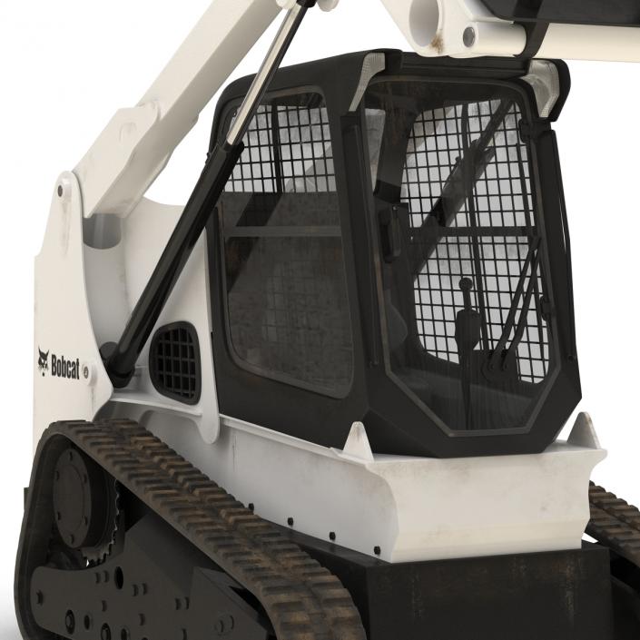 3D Compact Tracked Loader Bobcat With Brush Saw Rigged