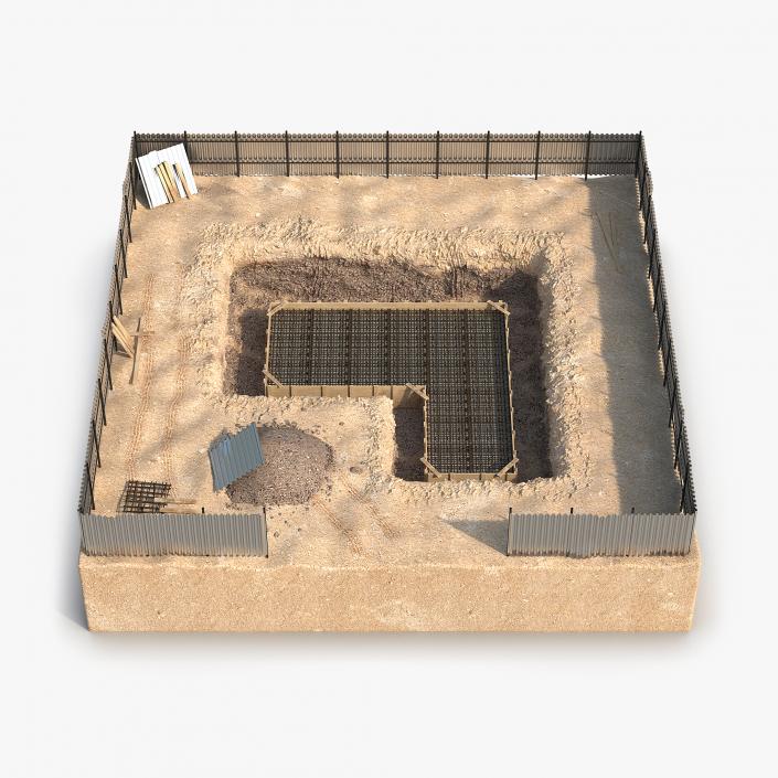 3D Construction Pits Collection model