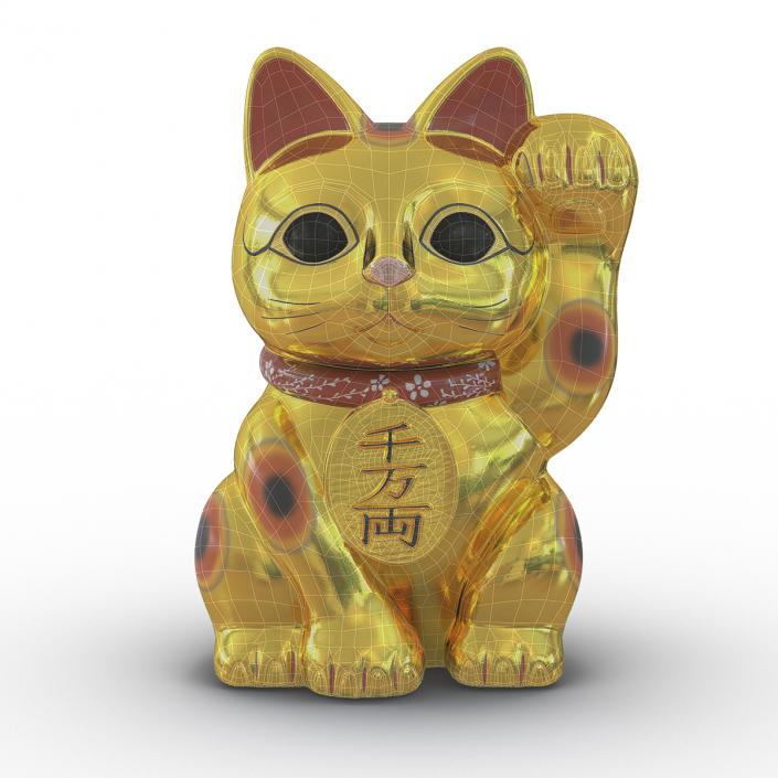 3D model Maneki Neko 2 Golden