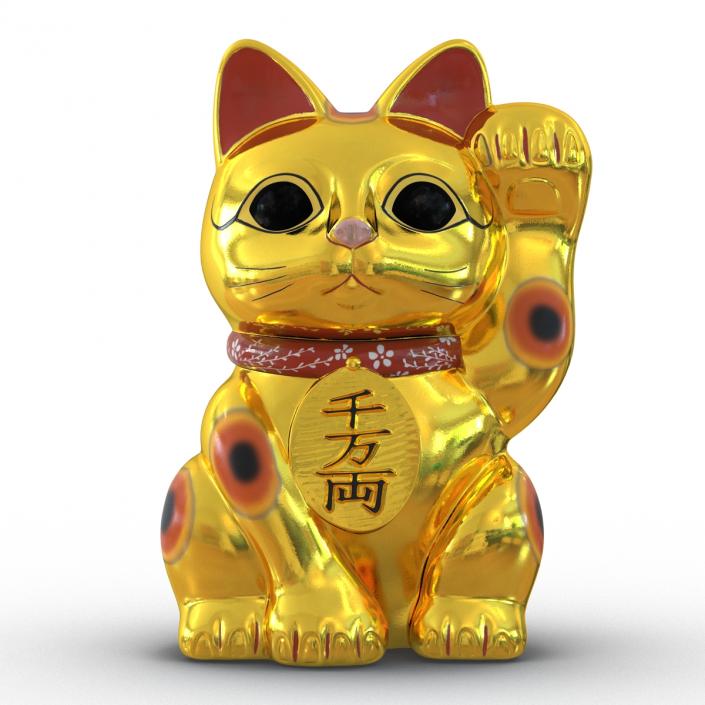 3D model Maneki Neko 2 Golden