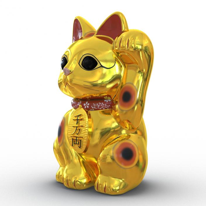 3D model Maneki Neko 2 Golden