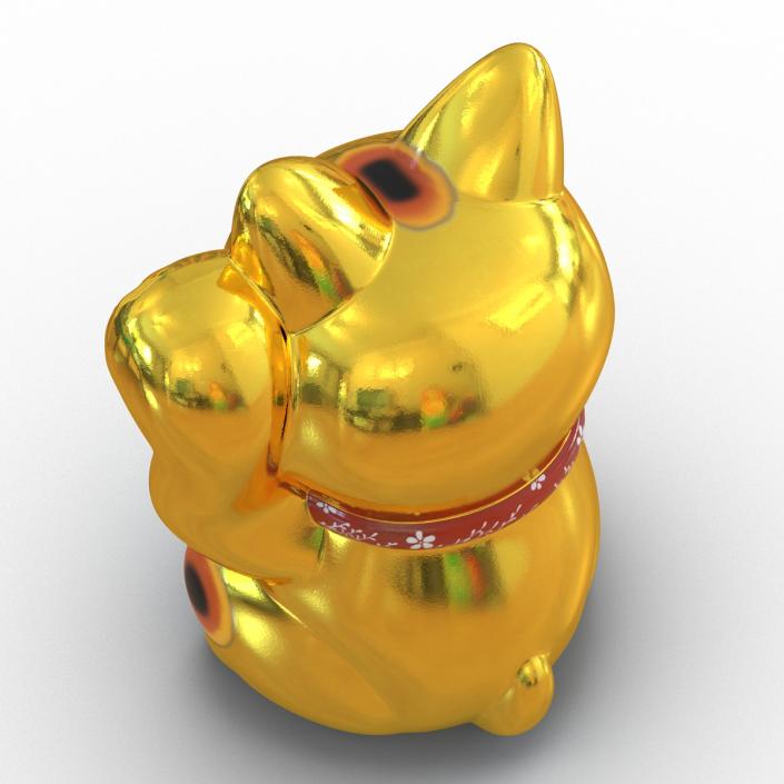 3D model Maneki Neko 2 Golden