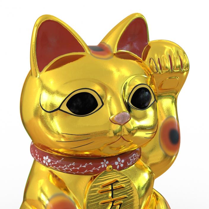 3D model Maneki Neko 2 Golden