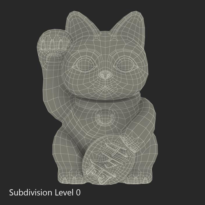 3D Maneki Neko 3 model