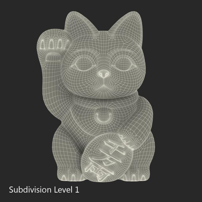 3D Maneki Neko 3 model