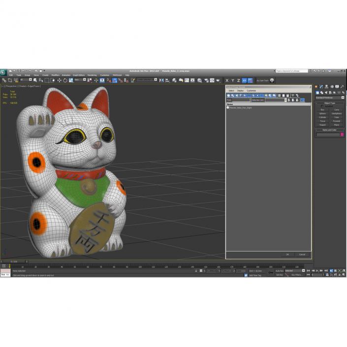 3D Maneki Neko 3 model