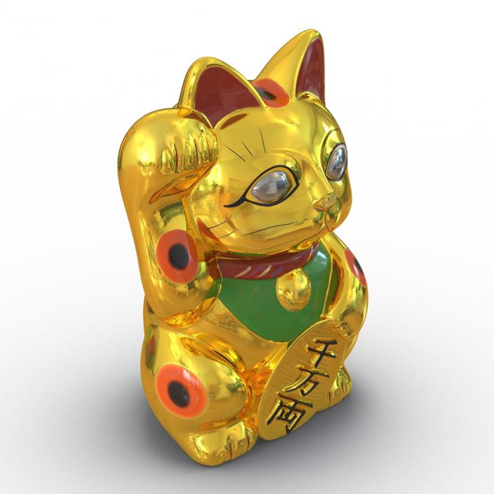 3D model Maneki Neko 3 Golden