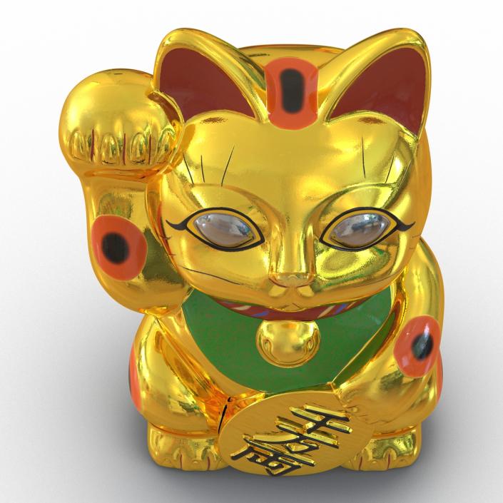 3D model Maneki Neko 3 Golden