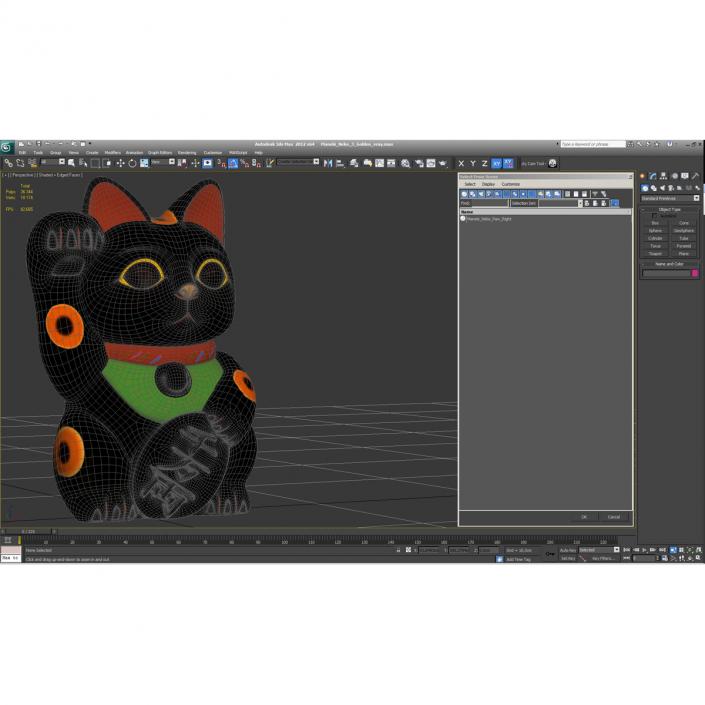 3D model Maneki Neko 3 Golden