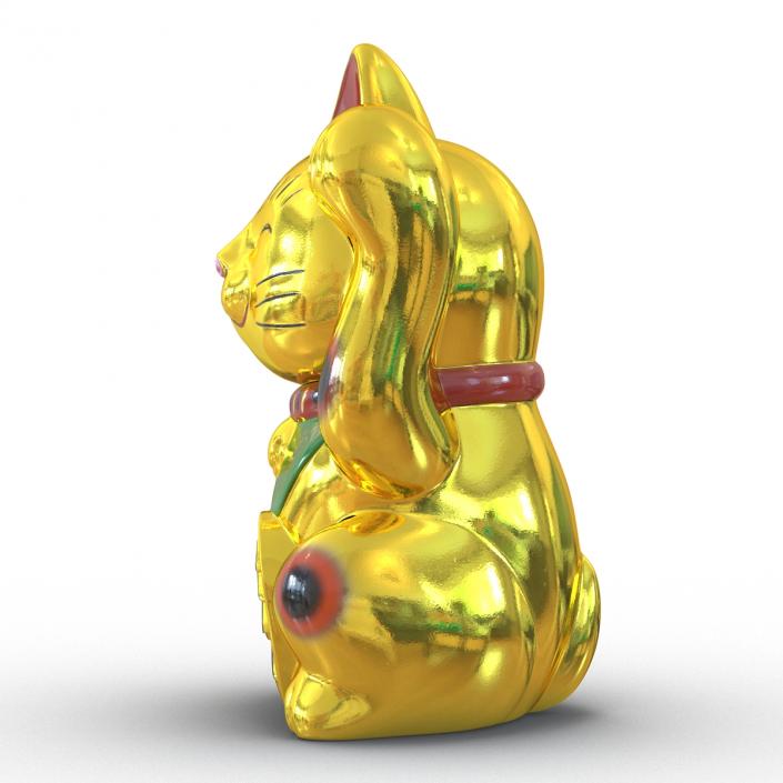 3D Maneki Neko Golden model