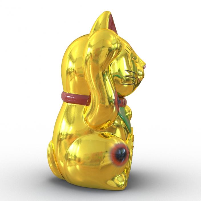 3D Maneki Neko Golden model