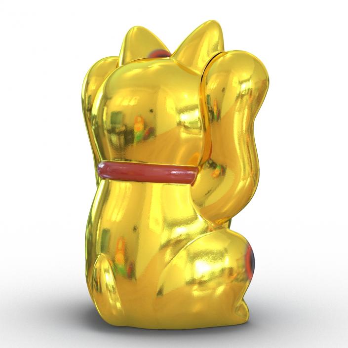 3D Maneki Neko Golden model