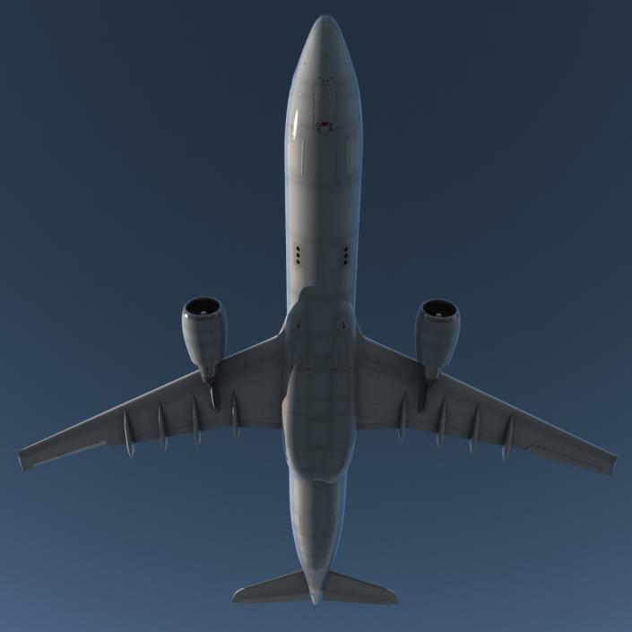 3D model Jet Airliner Airbus A330-300 Cathay Pacific Rigged