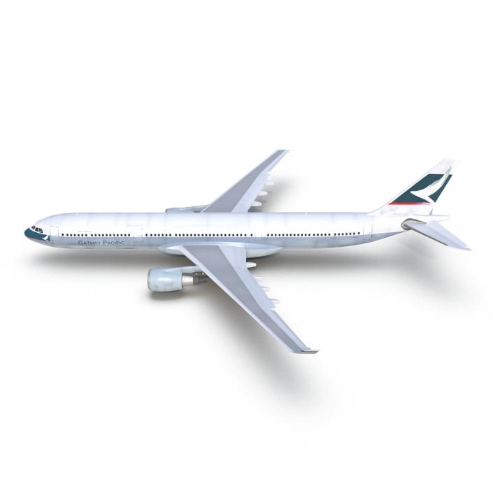 3D model Jet Airliner Airbus A330-300 Cathay Pacific Rigged