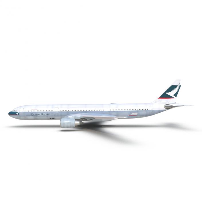 3D model Jet Airliner Airbus A330-300 Cathay Pacific Rigged