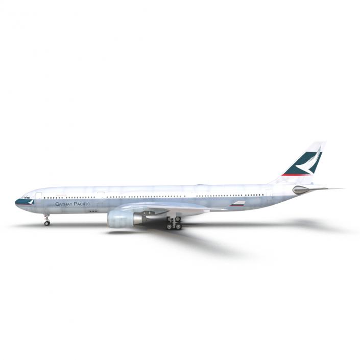 3D model Jet Airliner Airbus A330-300 Cathay Pacific Rigged