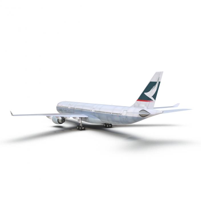 3D model Jet Airliner Airbus A330-300 Cathay Pacific Rigged