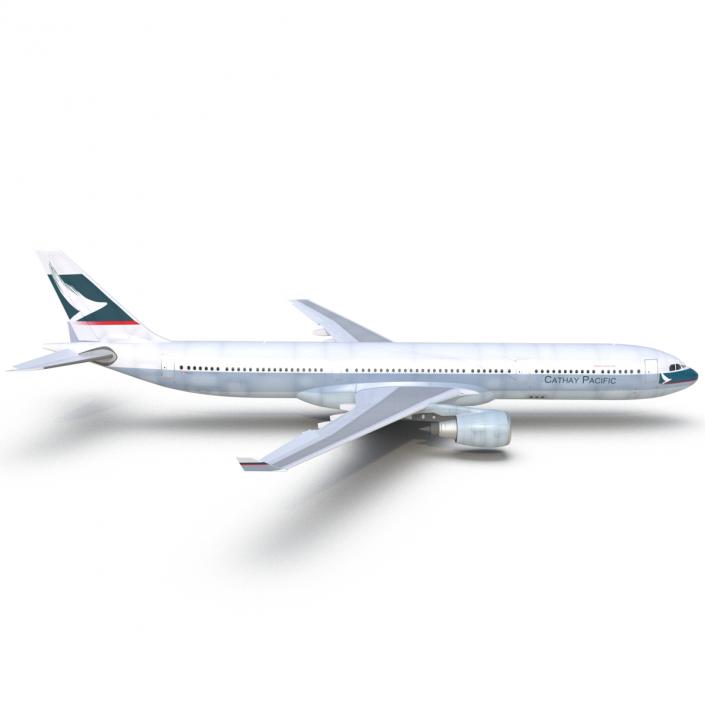 3D model Jet Airliner Airbus A330-300 Cathay Pacific Rigged