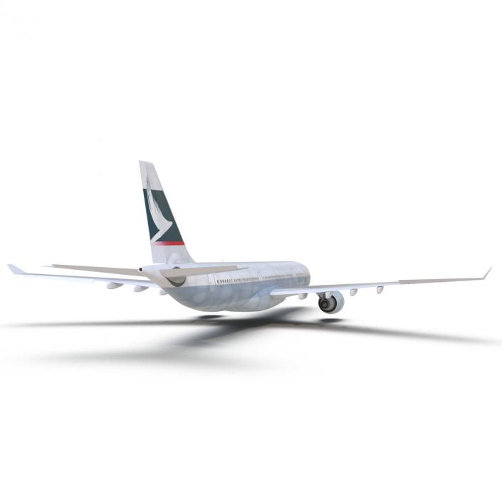 3D model Jet Airliner Airbus A330-300 Cathay Pacific Rigged