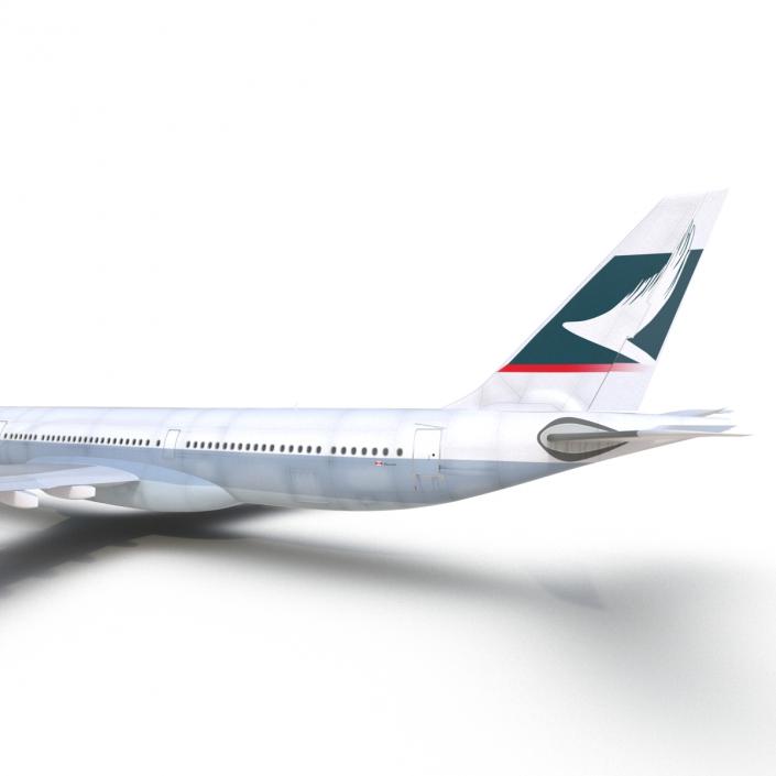 3D model Jet Airliner Airbus A330-300 Cathay Pacific Rigged