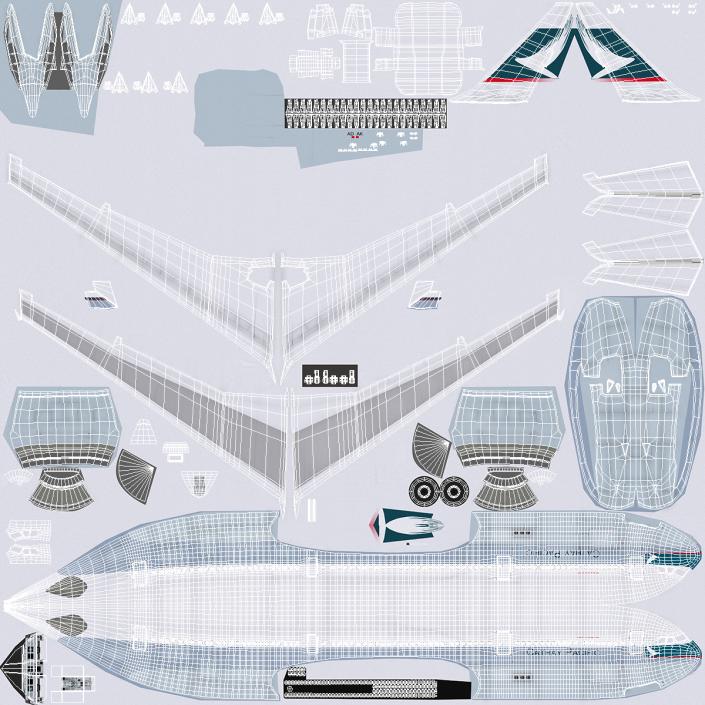 3D model Jet Airliner Airbus A330-300 Cathay Pacific Rigged