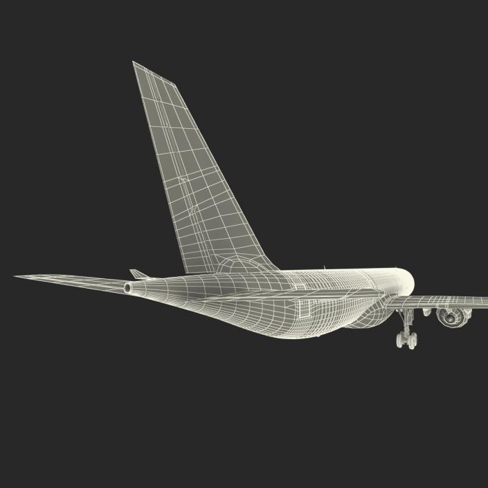 3D model Jet Airliner Airbus A330-300 Cathay Pacific Rigged