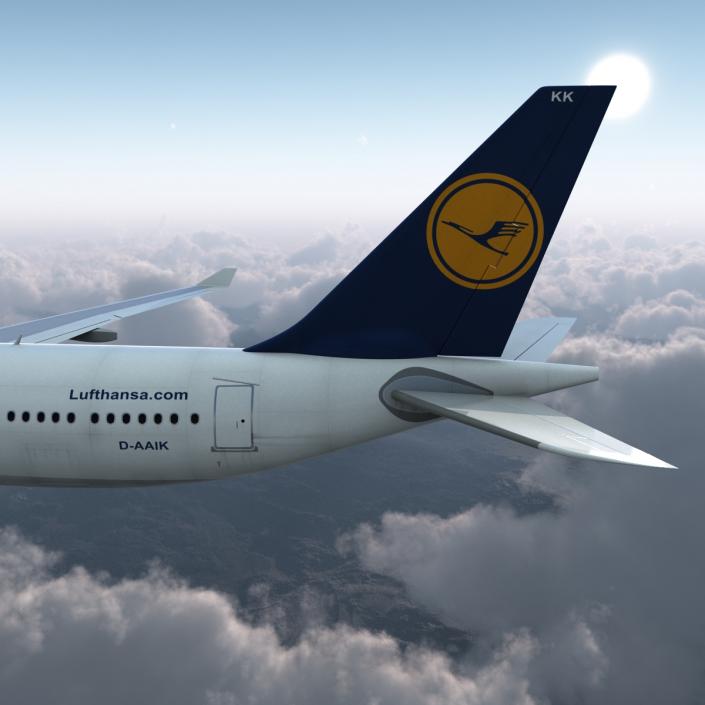 3D Jet Airliner Airbus A330-300 Lufthansa model