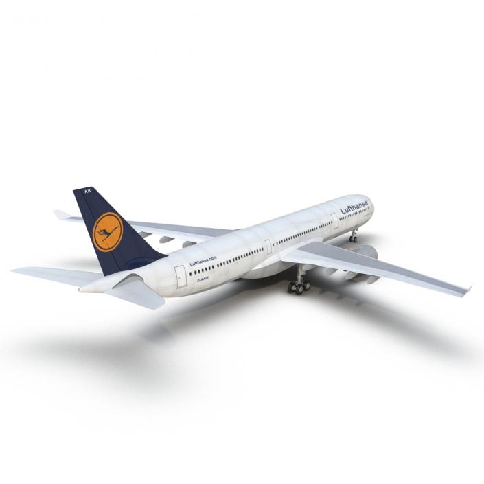 3D Jet Airliner Airbus A330-300 Lufthansa model