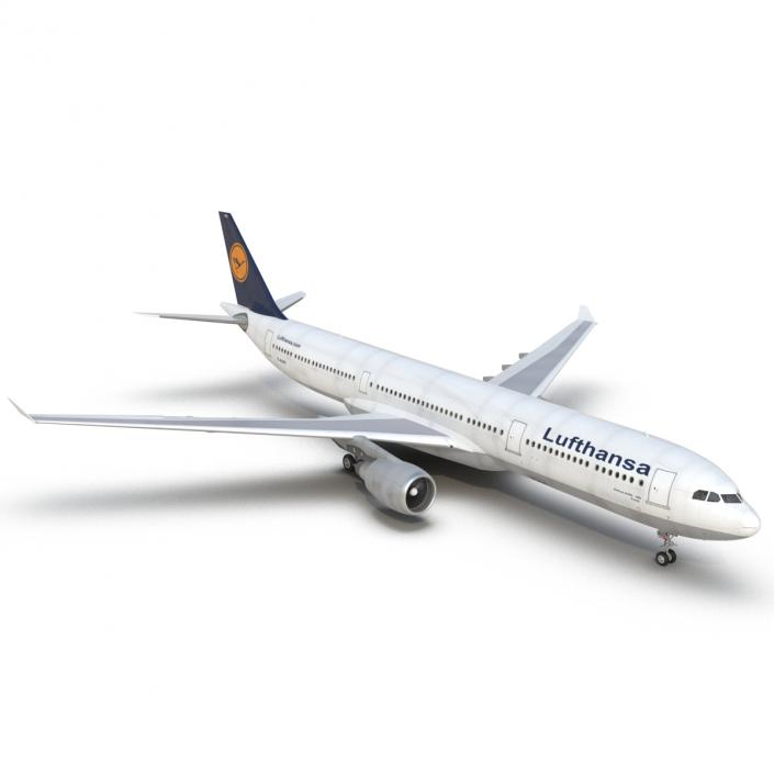 3D Jet Airliner Airbus A330-300 Lufthansa model