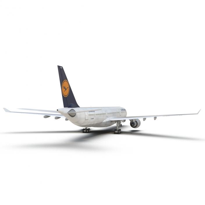 3D Jet Airliner Airbus A330-300 Lufthansa model