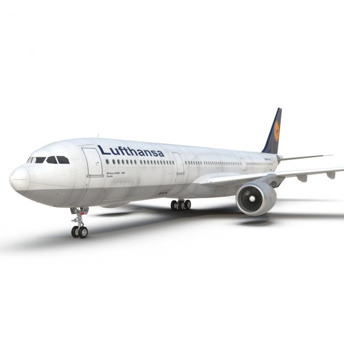 3D Jet Airliner Airbus A330-300 Lufthansa model