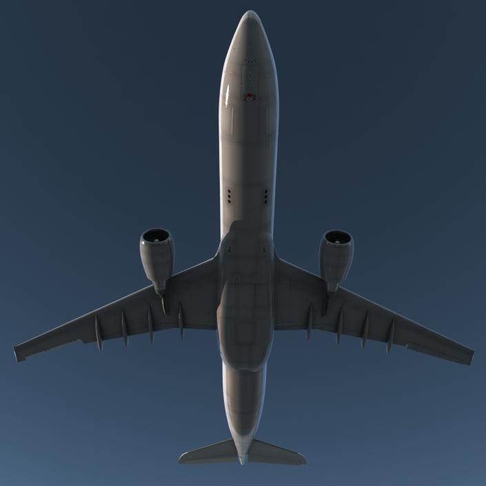 3D model Jet Airliner Airbus A330-300 Lufthansa Rigged