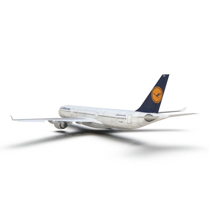 3D model Jet Airliner Airbus A330-300 Lufthansa Rigged