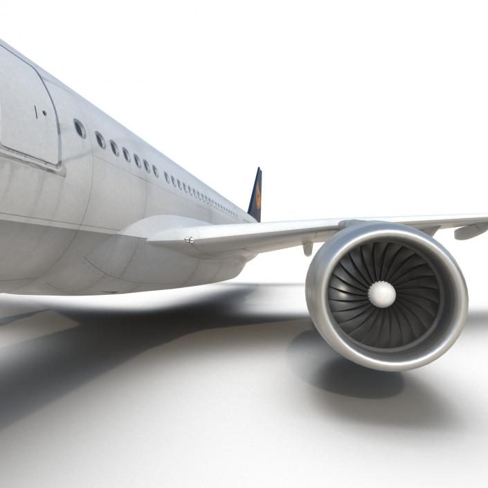 3D model Jet Airliner Airbus A330-300 Lufthansa Rigged