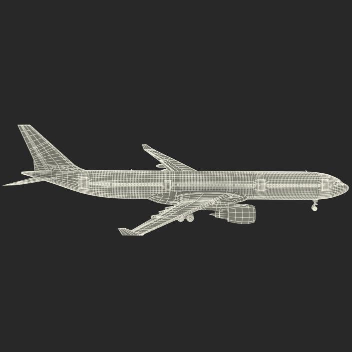 3D model Jet Airliner Airbus A330-300 Lufthansa Rigged